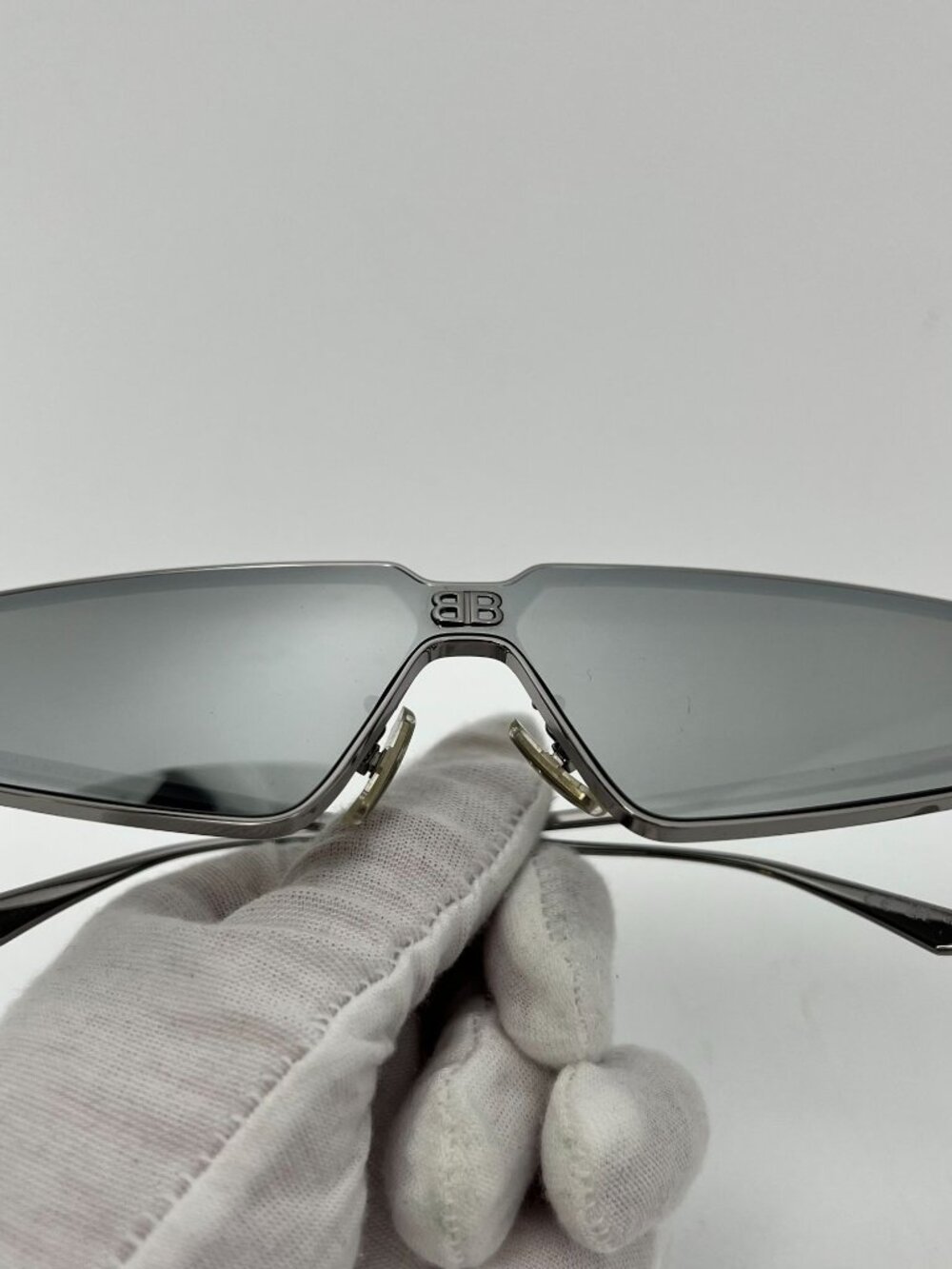 BALENCIAGA Silver Shield 2.0 Metal Frame Sunglasses BB0192S - Picture 4 of 9